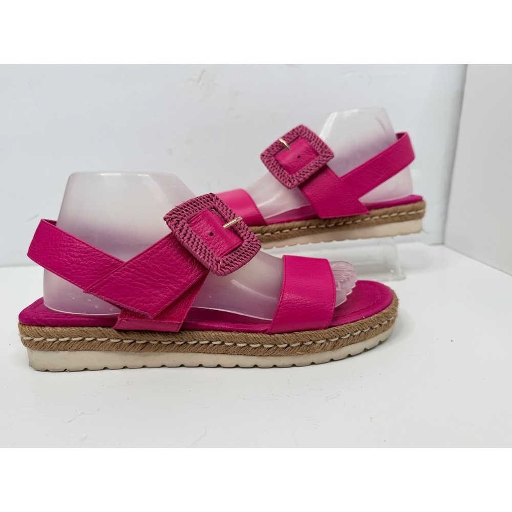 Django & Juliette Silas-DJ Womens 40 (9) Pink Leather Platform Sandals